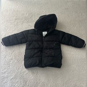 GAP Cold Control Hooded Black Puffer Coat - 4T